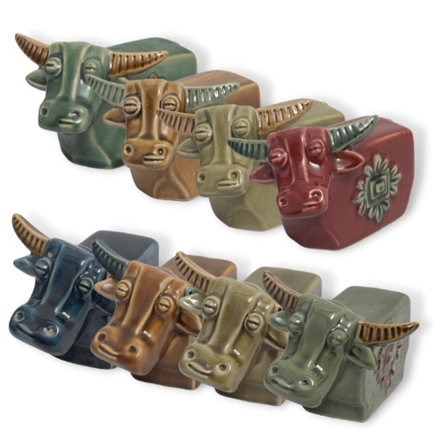 Tượng Trâu Gốm Sứ Trang Trí Bàn Làm Việc | Decor Phòng Khách | Phong Thủy | Thủy Sinh Tiểu Cảnh (Mini Cute)