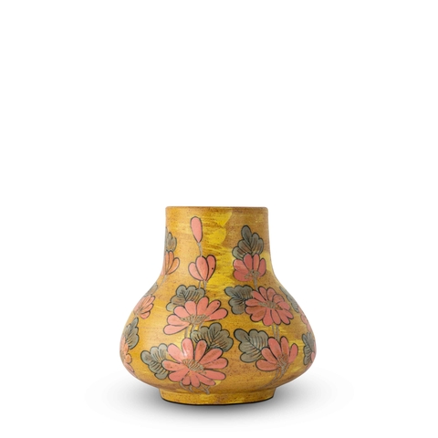 Bình Gốm Vàng Hoa Hồng