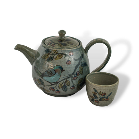 Bộ Ấm Chén Chim Sẻ Đậu Cành