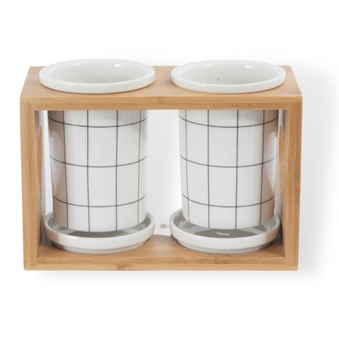 Ống Đựng Đũa Đôi Kẻ Caro