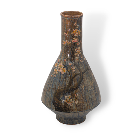 Bình Hoa Mận Trắng Men Lam