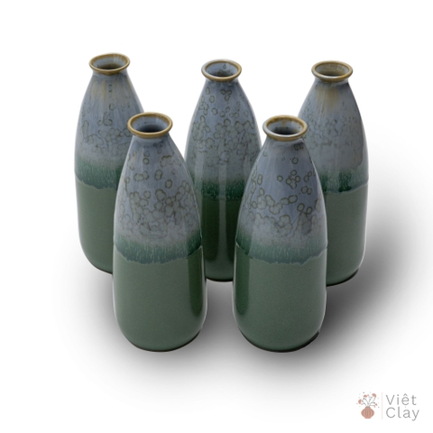 Lọ Hoa Nổ Blue Bầu Sz S