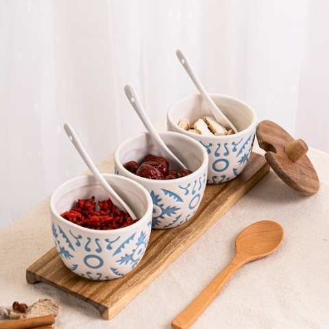 Hũ Đựng Gia Vị Nắp Gỗ Nhật Bản