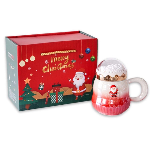 Cốc Sứ Giáng Sinh Ông Già Noel Ombre