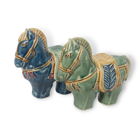 Tượng Ngựa Gốm Sứ Trang Trí Bàn Làm Việc | Decor Phòng Khách | Phong Thủy | Thủy Sinh Tiểu Cảnh (Mini Cute)