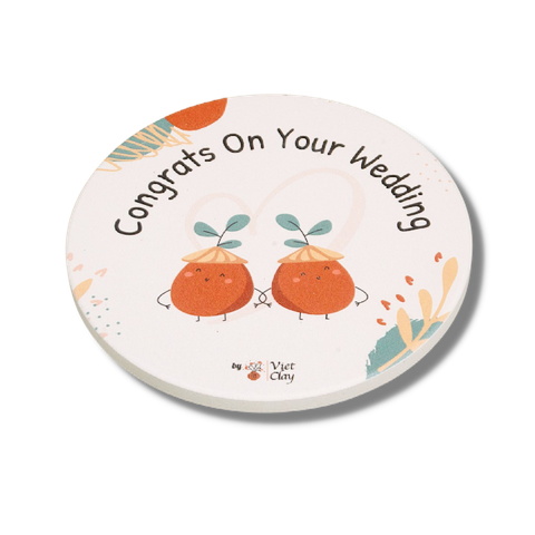 Miếng lót ly - Congrats On Your Wedding