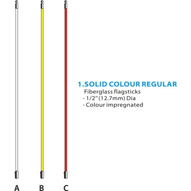 Gậy cờ 1 màu sơn sân golf