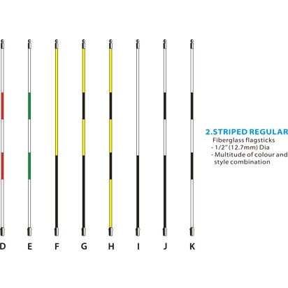 Gậy cờ sọc sân golf