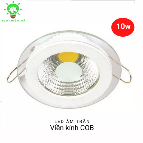 Đèn led âm trần viền kính COB - Led Thiên Mã (Bảo hành 2 năm)