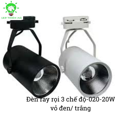 Đèn rọi ray COB vỏ đen/trắng  ZT020 -3 chế độ 20W Led Thiên Mã
