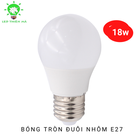 Bóng búp tròn chống nước đuôi E27 ánh sáng Trắng/Vàng - Led Thiên Mã