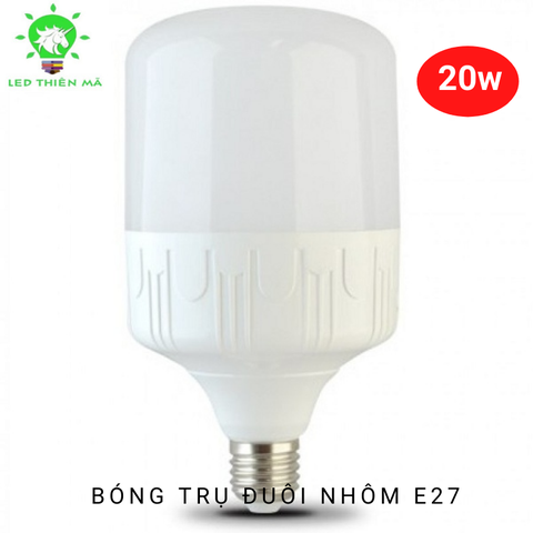 Bóng đèn trụ đuôi E27 ánh sáng trắng/vàng -Led Thiên Mã