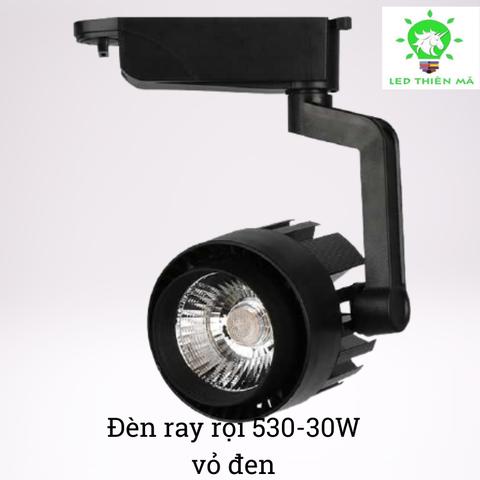 Đèn rọi ray COB vỏ đen 530- 30W Led Thiên Mã