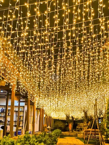 Đèn led màn thả nháy 10m x 0.6m  trang trí giáng sinh, lễ ,sự kiện