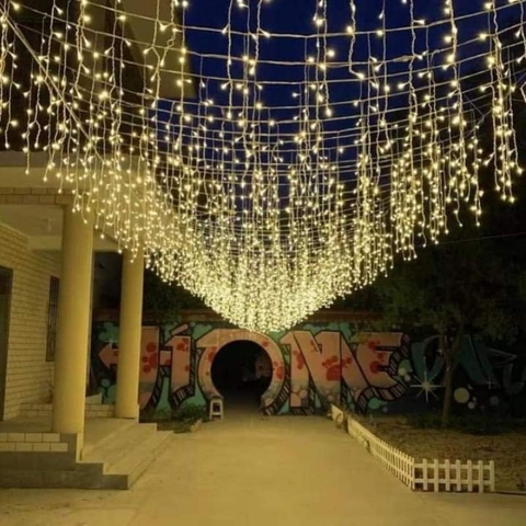 Đèn led màn thả nháy 10m x 0.6m  trang trí giáng sinh, lễ ,sự kiện