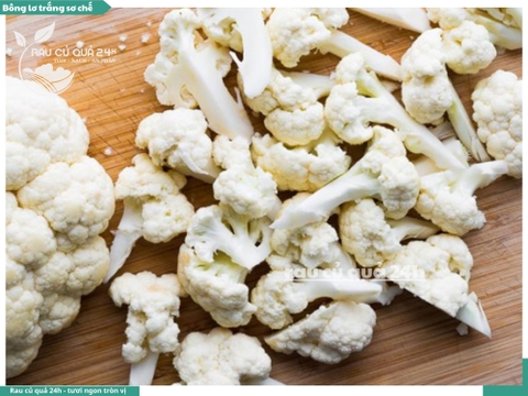 Bông lơ trắng sơ chế khoảng 250g