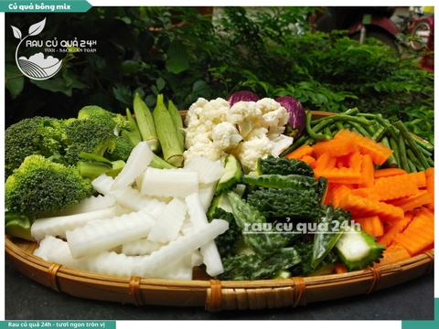 Combo củ quả bông mix khoảng 350 - 500g