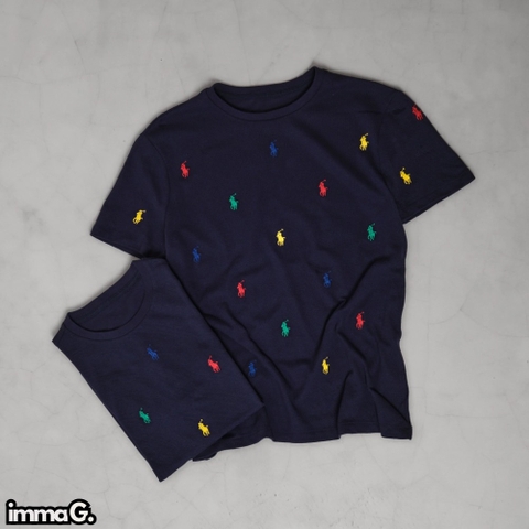 TEE POLO RAPH LAUREN EMBROIDERED LOGO BLUE