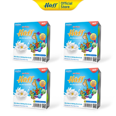 Sữa chua trẻ em vị Nguyên Bản Hoff (4 vỉ - 16 hộp)