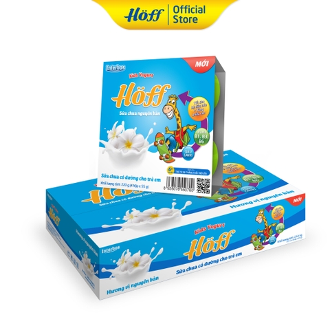 Sữa chua trẻ em vị Nguyên Bản Hoff (1 thùng - 48 hộp)
