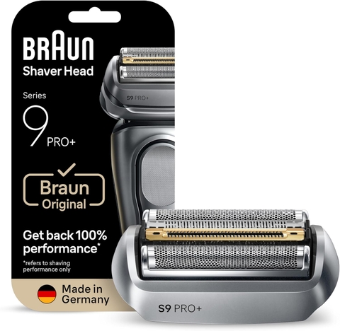 Đầu Braun 96M Thay Thế Cho Máy Cạo Râu Braun Series 9 PRO - Phụ kiện chính hãng Braun, Màu bạc, Sản xuất tại Đức