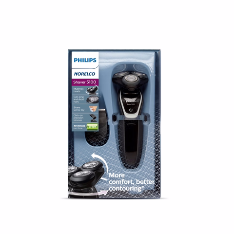 Máy Cạo Râu Điện Philips Norelco 5100 Model S5210/81 Cạo Ướt Khô Chính Hãng