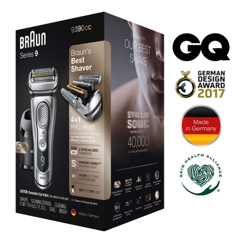 Máy Cạo Râu Braun Series 9 Model 9390cc Wet & Dry