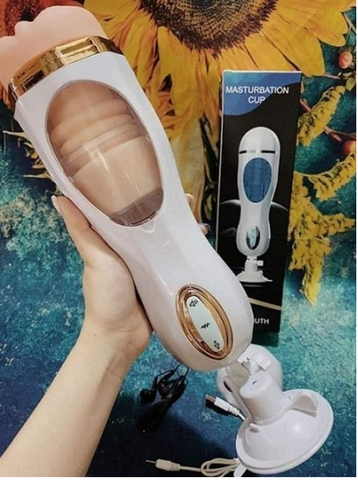 Âm đạo giả Mega Bator Mouth rung thụt tỏa nhiệt