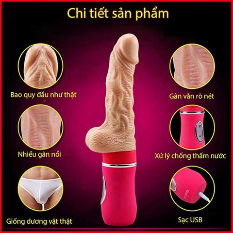 Dương vật giả rung thụt tự động Ailighter mềm mịn ấm nóng