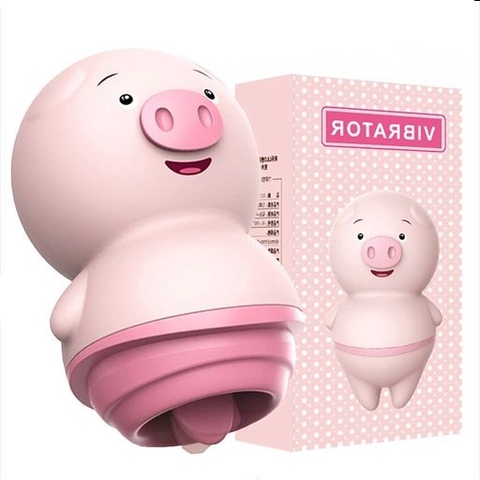 Lưỡi liếm massage âm đạo ngụy trang con heo