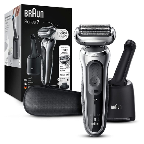 Máy Cạo Râu Braun Series 7 7071cc Chính Hãng Đức – Đầu Cạo 360° Flex & Trạm Rửa