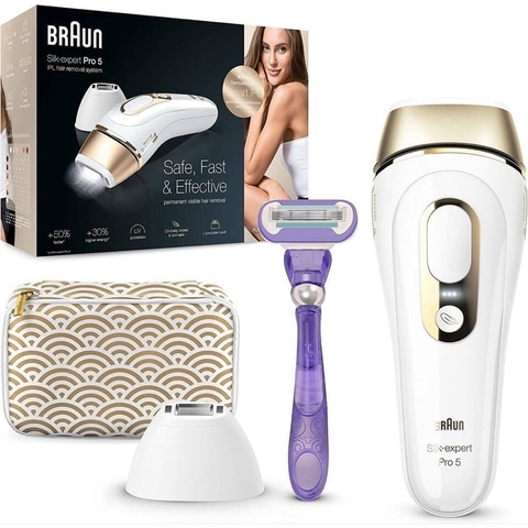 Máy Tẩy Lông Vĩnh Viễn Braun Silk-Expert Pro 5, PL5137 - PL5157 | Thế Hệ Mới Nhất