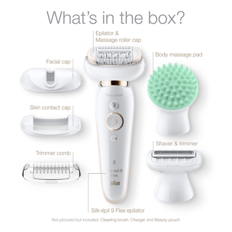 Máy nhổ, cạo, tẩy lông, Braun Silk·épil 9 Flex, SES 9020 3D