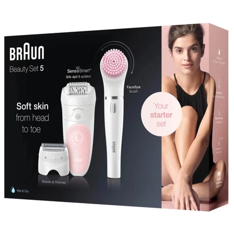 Bộ Máy Tẩy Lông & Massage Braun Beauty Set 5 SES 5-895 Xách Tay Mỹ