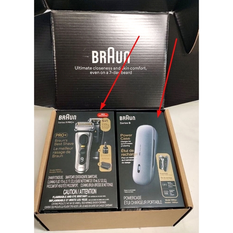 Máy Cạo Râu Cao Cấp Braun Series 9 Pro + 9597cc Và Sạc Dự Phòng