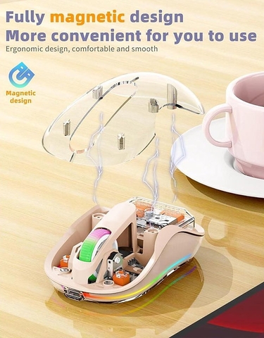 CHUỘT KHÔNG DÂY BLUETOOTH M333 SILENT VỎ TRONG SUỐT