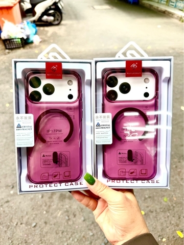 Ốp Lưng Cứng Từ Tính Màu Tím Cho iPhone 18Pro Max