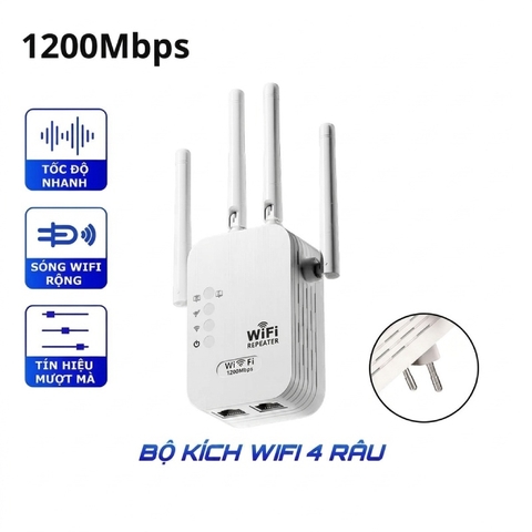Kích Wifi 4 Râu 1200MBPS