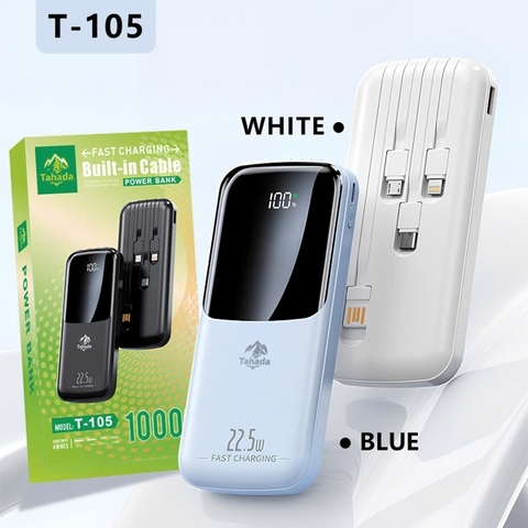 PIN SẠC DỰ PHÒNG CHÍNH HÃNG TAHADA T-105 10.000MAH SẠC NHANH 22.5W