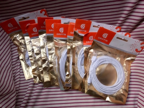 Cáp Sạc iPhone Griffin Dây Dài 3M Dùng Cho iPhone 5/6/7 Giá Sỉ