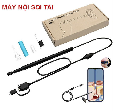 BỘ LẤY RÁY TAI CÓ ĐÈN SOI CAMERA