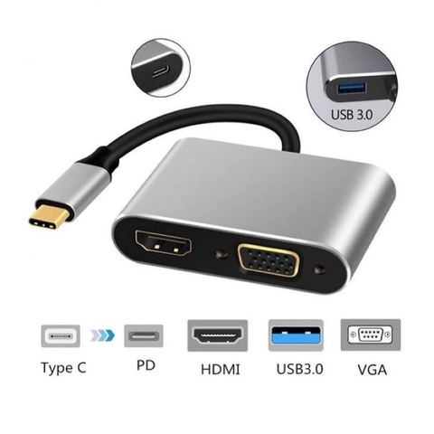 Cáp Chuyển Type-C Ra VGA, HDMI, USB 3.0, Type-C Giá Sỉ