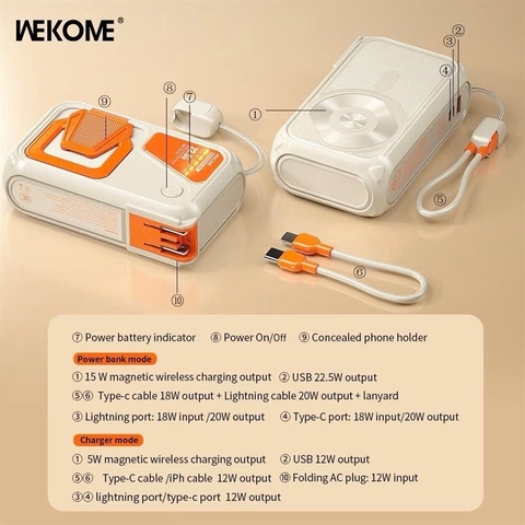 PIN SẠC DỰ PHÒNG KHÔNG DÂY WEKOME WP-95
