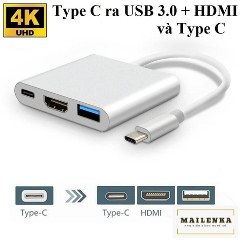 CÁP CHUYỂN ĐỔI TYPE-C RA USB 3.0, HDMI, TYPE-C