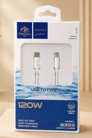CÁP SẠC CHÍNH HÃNG TAHADA B333 TYPE-C TO TYPE-C + LIGHTNING