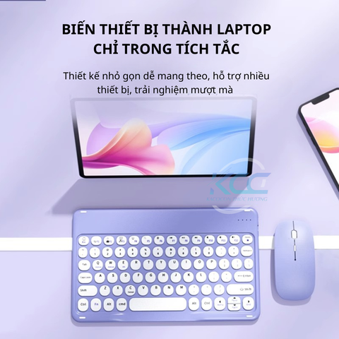 COMBO PHÍM CHUỘT BLUETOOTH KHÔNG DÂY (NÚT TRÒN) 10INCH