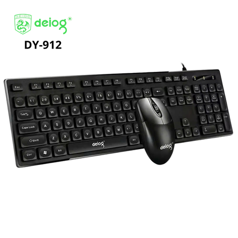 COMBO PHÍM CHUỘT CÓ DÂY CHÍNH HÃNG DEIOG DY-912 (ĐEN)