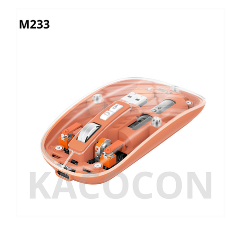 CHUỘT KHÔNG DÂY BLUETOOTH M233 SILENT VỎ TRONG SUỐT