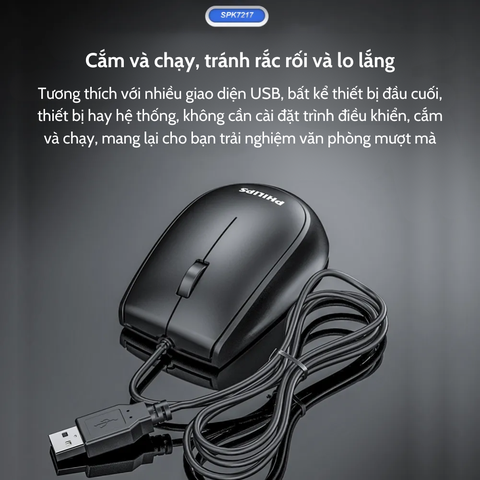 CHUỘT CÓ DÂY PHILIPS SPK7217B
