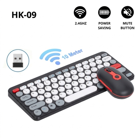 COMBO PHÍM CHUỘT KHÔNG DÂY HK-09